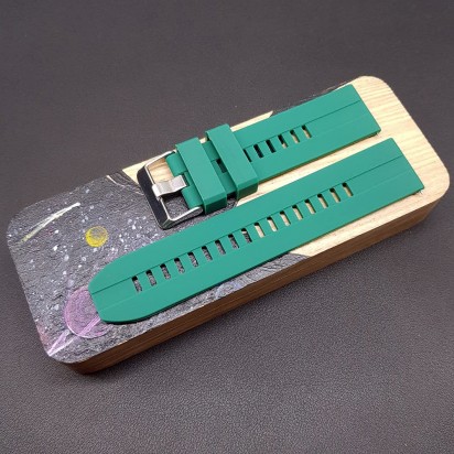 Ремешок каучуковый зеленого цвета для часов 22 мм CRW397-22