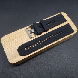 Ремешок каучуковый черного цвета для часов 22 мм CRW412-22