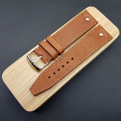 Кожаный ремешок ручной работы для часов 22 мм M017-22