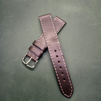 Кожаный ремешок ручной работы для часов 20 мм артикул M103-20-18 удлиненный