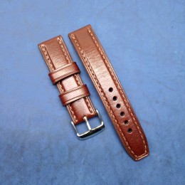 Авторский кожаный ремешок ручной работы для часов 22 мм M117-22