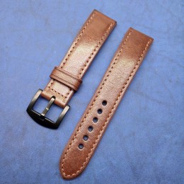 Авторский кожаный ремешок ручной работы для часов 22 мм M119-22