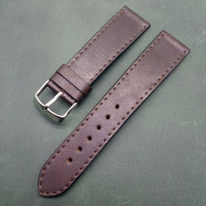 Кожаный ремешок ручной работы для часов 16 мм артикул M149-16-14 удлиненный