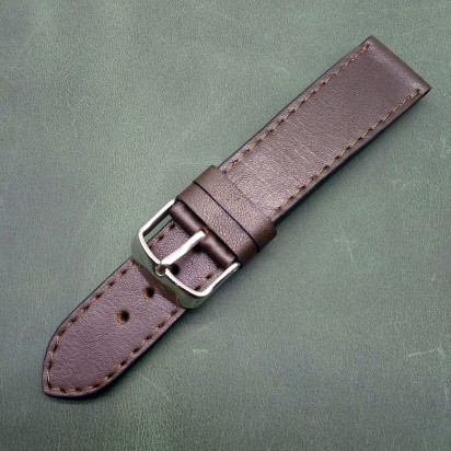 Кожаный ремешок ручной работы для часов 16 мм артикул M149-16-14 удлиненный
