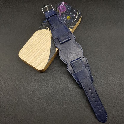 Ремешок с базой для наручных часов. Натуральная кожа. Производитель Remenmaster 18 мм M197-18