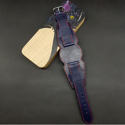 Ремешок с базой для наручных часов. Натуральная кожа. Производитель Remenmaster 24 мм M203-24