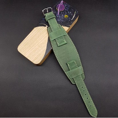 Ремешок с базой для наручных часов. Натуральная кожа. Производитель Remenmaster 22 мм M205-22