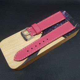 Розовый кожаный ремешок ручной работы для часов 20 мм M194-20-18