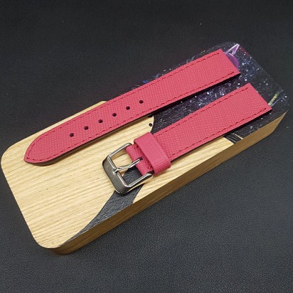 Кожаный розового цвета ремешок ручной работы для часов 20 мм M195-20-18