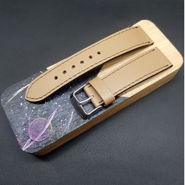 Бежевый кожаный ремешок ручной работы для часов 22 мм M215-22-20