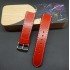 Кожаный красного цвета ремешок ручной работы для часов 22 мм M217-22-20