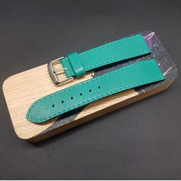 Зеленый кожаный ремешок ручной работы для часов 22 мм M218-22-20