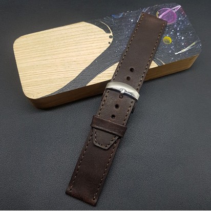 Кожаный ремешок ручной работы для часов 24 мм M221-24\24