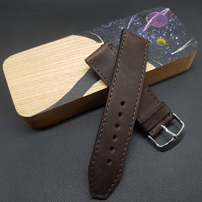 Кожаный ремешок ручной работы для часов 24 мм M221-24\24