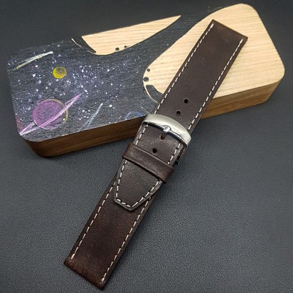 Кожаный ремешок ручной работы для часов 24 мм M222-24\24