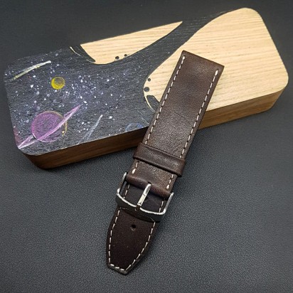 Кожаный ремешок ручной работы для часов 24 мм M222-24\24