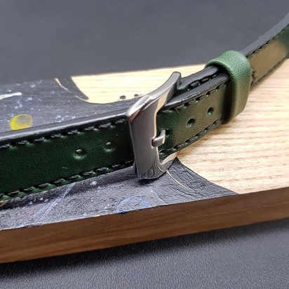 Кожаный ремешок RemenMaster зеленого цвета для часов 20 мм M234-20