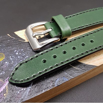 Кожаный ремешок RemenMaster зеленого цвета для часов 20 мм M234-20
