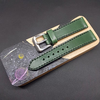 Кожаный ремешок RemenMaster зеленого цвета для часов 20 мм M234-20
