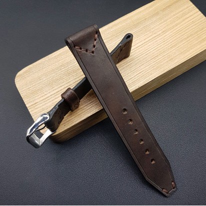 Кожаный ремешок RemenMaster коричневого цвета для часов 22 мм RB004-22-22