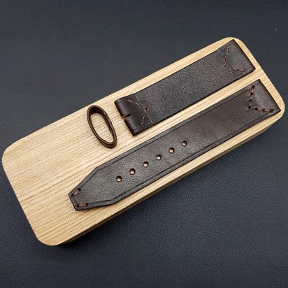 Кожаный ремешок RemenMaster коричневого цвета для часов 22 мм RB004-22-22