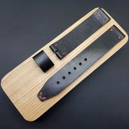 Ремешок RemenMaster черного цвета для часов 20 мм RB006-20-20