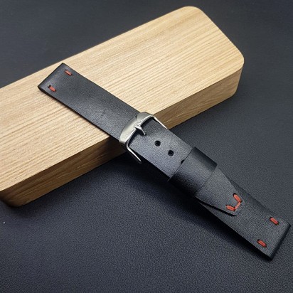 Ремешок RemenMaster черного цвета для часов 20 мм RB006-20-20