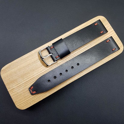 Ремешок RemenMaster черного цвета для часов 20 мм RB006-20-20