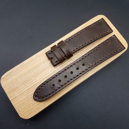 Кожаный ремешок RemenMaster темно-шоколадного цвета для часов 22 мм RB007-22-20