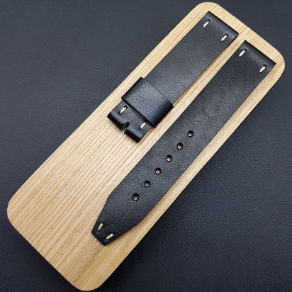 Ремешок RemenMaster черного цвета для часов 20 мм RB008-20-20