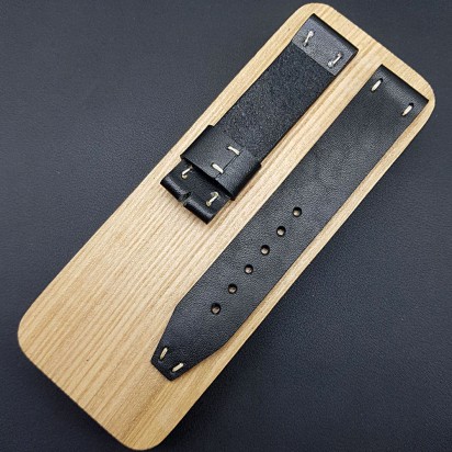 Ремешок RemenMaster черного цвета для часов 20 мм RB008-20-20