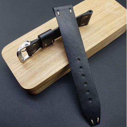 Ремешок RemenMaster черного цвета для часов 20 мм RB008-20-20