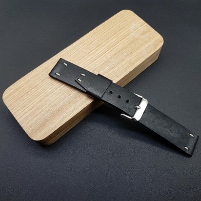 Ремешок RemenMaster черного цвета для часов 20 мм RB008-20-20