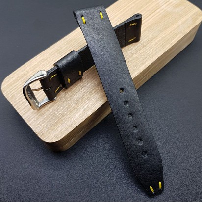 Ремешок RemenMaster черного цвета для часов 20 мм RB009-20-20