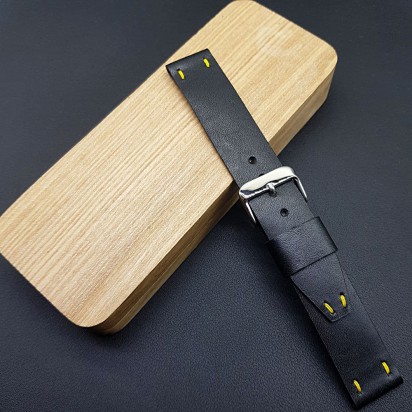 Ремешок RemenMaster черного цвета для часов 20 мм RB009-20-20