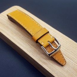 Кожаный оранжевый ремешок ручной работы для часов 18 мм M256-18-16