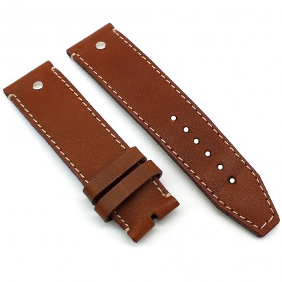 Кожаный ремешок ручной работы с напульсником для часов 24 мм M001-24