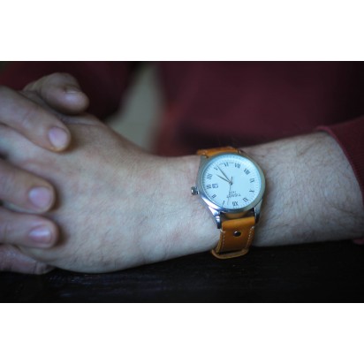 Кожаный ремешок ручной работы для часов 24 мм M013-24-22