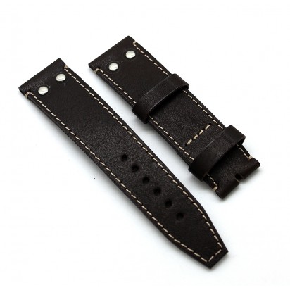 Кожаный ремешок ручной работы для часов 24 мм M023-24
