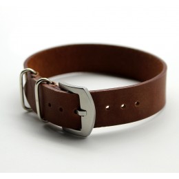 Кожаный сплошной ремешок ручной работы для часов 20 мм M024-20