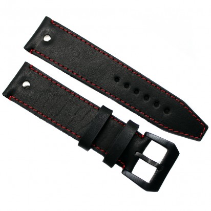 Кожаный ремешок ручной работы для часов 24 мм M043-24