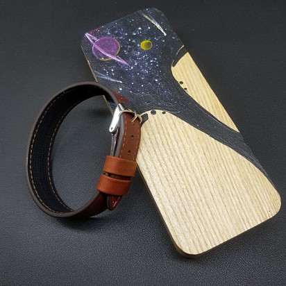 Сплошной ремешок ручной работы для часов с креплением 20 мм RB003-20-20