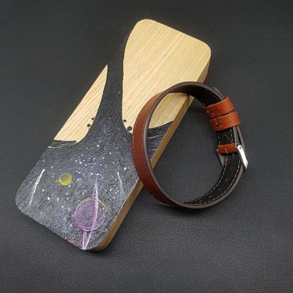 Сплошной ремешок ручной работы для часов с креплением 20 мм RB003-20-20