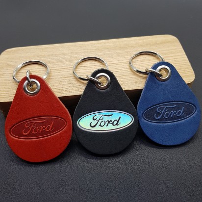 БРЕЛОК ИЗ НАТУРАЛЬНОЙ КОЖИ ДЛЯ КЛЮЧЕЙ С ЛОГОТИПОМ FORD B007