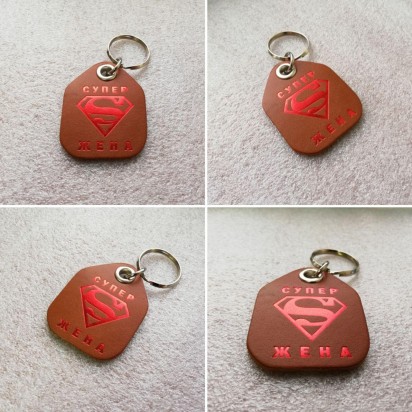 Брелок для ключей из натуральной кожи B043