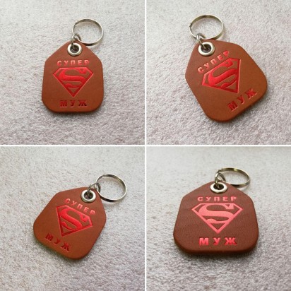 Брелок для ключей из натуральной кожи B045