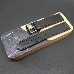 КОЖАНЫЙ РЕМЕШОК REMENMASTER ЧЕРНОГО ЦВЕТА ДЛЯ ЧАСОВ 24 ММ M086-24