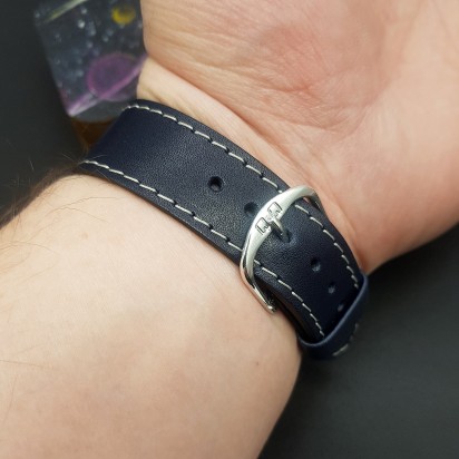 Наручные часы Q&Q (оригинал) с кожаным ремешком RemenMaster артикул QA06-304