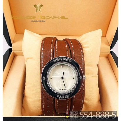 Часы с двойным ремнем Hermes CWD051