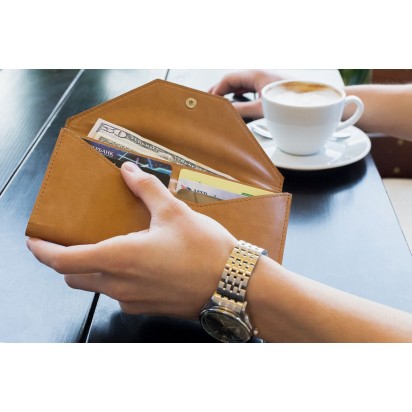 Кошелек женский кожаный Envelope песочный Арт.C4 